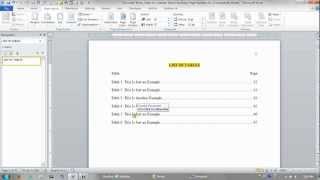 Microsoft Word Incorrect Page Number Shows in Table of Contents List of Tables or List of Figures [upl. by Gainor311]