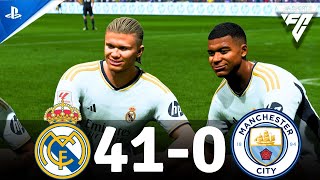 FC 24 Gameplay  Real Madrid 410 Man City  Ft Messi Ronaldo Mbappe Haaland Neymar Bellingham [upl. by Ainesell378]