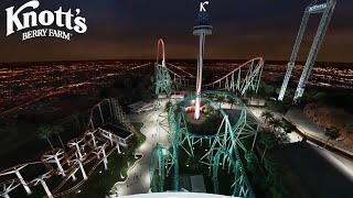 HangTime Night time POV 2018 roller coaster Knotts Berry Farm front seat [upl. by Blaseio972]