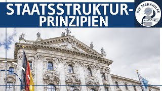 5 Staatsstrukturprinzipien einfach erklärt  Republik Demokratie Rechtsstaatlichkeit Föderalismus [upl. by Shelton739]