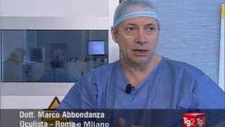 Laser per miopia astigmatismo e ipermetropia  Dr Abbondanza al Tg2 [upl. by Eillam755]