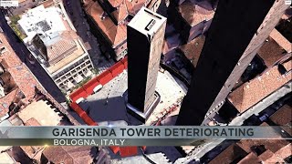 Garisenda Tower in Bologna Italy deteriorating [upl. by Jeramie]