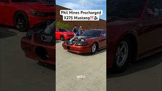 Procharged X275 Mustang Pulling Into Dayton Cars and Coffee [upl. by Tyre]