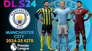 DLS 24 Kits Manchester City 202425 Kits ⚪🔵 [upl. by Letnoj]