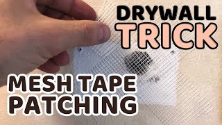 How to Quickly Patch a Hole in Drywall  Mesh Tape Trick [upl. by Deery]