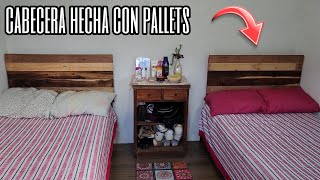 Como hacer cabecera para cama con pallets [upl. by Gertruda545]