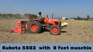 Kubota 5502 4wd  maschio super seeder  MDhillon Vlogs [upl. by Chladek]