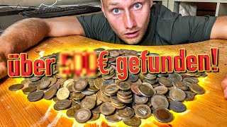 WIE VIEL KLEINGELD habe ich INSGESAMT mit dem METALLDETEKTOR GEFUNDEN Zählen Einzahlen Spenden [upl. by Eatnuhs659]