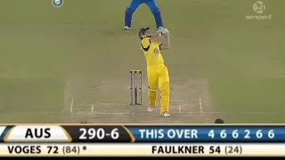 James Faulkner Scored 30 Runs Over VS Ishant Sharma [upl. by Adnilym]