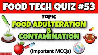 Food Adulteration amp Contamination  Important MCQs [upl. by Wyon]