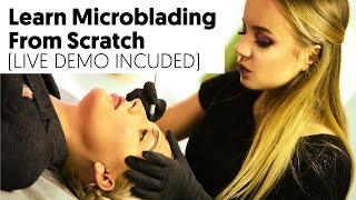 Learn Microblading From Scratch FREE Full procedure included   Your Microblading Business Launch [upl. by Jonell970]