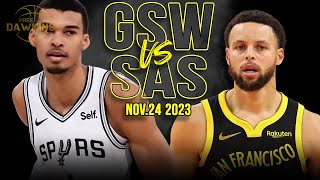 Golden State Warriors vs San Antonio Spurs Full Game Highlights  Nov 24 2023  FreeDawkins [upl. by Aivato147]