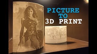 Lithophanes  Photo Light 3D Printing Ft Wonder Woman [upl. by Dhar386]