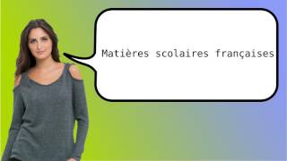 How to say French school subjects [upl. by Harrad]