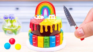 Best Miniature Chocolate Cake Decorating Ideas🔥MUKBANG How To Make Rainbow KitKat Cake Dessert [upl. by Darsie]