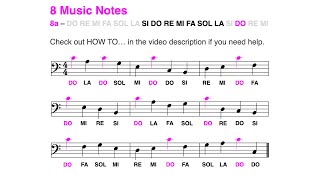 Bass clef F clef stepbystep Learn to read the note DO in less than 2 minutes 8 notes  2024 [upl. by Laicram541]