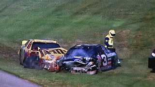 Dale Earnhardts fatal crash  Daytona [upl. by Serles136]