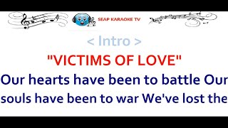 VICTIMS OF LOVE KARAOKE LYRICS BY JOE LAMONT [upl. by Nahtiek]