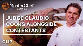 Claudios Lamb Dish Tasting  MasterChef Canada  MasterChef World [upl. by Yaner2]