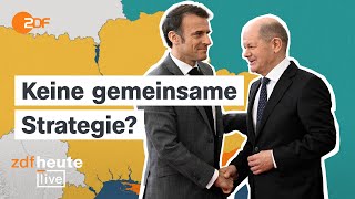 Nach Eklat über UkraineKurs So lief das Treffen von Scholz Macron und Tusk  PK bei ZDFheute live [upl. by Elleunamme]