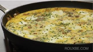 How to make Frittata  Bacon Potato Mushroom amp Cheese [upl. by Rambort]