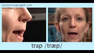 English Pronunciation 👄 Short Vowel  æ  ‘trap’ ‘stamp’ amp ‘back’ [upl. by Sardella324]