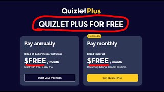 How To Get Quizlet PLUS For FREE [upl. by Eikcor]