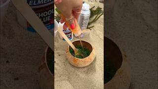 I Made SLIME at THE BEACH 😱🏖️🌊👙how to make slime [upl. by Ylaek305]