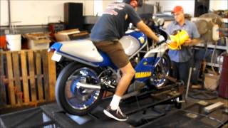 Yamaha RZ 350 Big HP Dyno Run [upl. by Trefor]