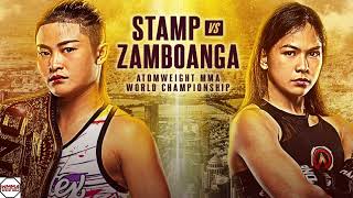 Stamp Fairtex vs Denice Zamboanga Atomweight Championship ONE 166 March 1st [upl. by Ydde]