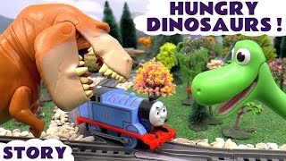 Dinosaur Toys Stop Motion Story With Thomas Toy Trains [upl. by Gladdy]