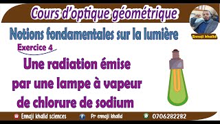 Une radiation émise par une lampe à vapeur de chlorure de sodium [upl. by Nomor814]