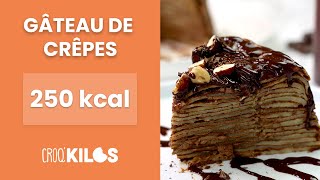 Gâteau de crêpes facile et gourmand  CroqKilos [upl. by Starla]