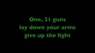 Green Day  21 guns with lyrics [upl. by Namwen]