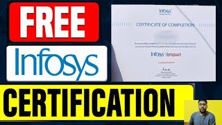 FREE Infosys Online Courses with Certificate  Infosys Springboard Certification📚📚 [upl. by Akirdnuhs]