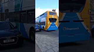 Stagecoach Bluebird 19173 SV57 BFZ ADL Enviro400 driving away on route 77 [upl. by Koral]