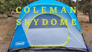 Coleman Skydome 6 Person Tent Set Up Solo Female Camping [upl. by Noteek]