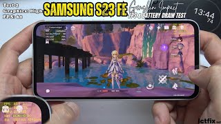 Samsung Galaxy S23 FE Genshin Impact Gaming test  Exynos 2200 120Hz Display [upl. by Aerdno]