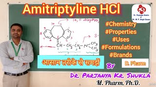 Amitriptyline Hydrochloride Antidepressants  Pharmaceutical Chemistry  D Pharm [upl. by Elreath]