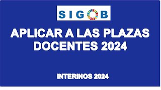 APLICAR A LAS PLAZAS DE DOCENTES 2024 [upl. by Talanta]