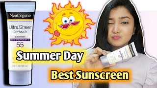 গরমকালের সানস্ক্রিন☀️  Neutrogena Ultra Sheer drytouch Sunscreen Review  2021 Best for Oily Skin [upl. by Iams]