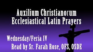 Auxilium ChristianorumWednesday Ecclesiastical Latin Prayers [upl. by Billen]