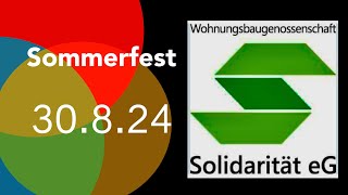 Sommerfest der Wohnungsbaugenossenschaft Solidarität am 3082024 ￼ [upl. by Kirimia]