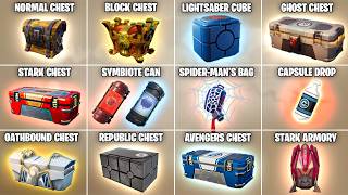 Evolution of All Loot Containers amp Chests in Fortnite Chapter 1 Season 1  Chapter 5 Season 4 [upl. by Nyrehtac811]