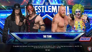 UNDER TAKER AND KANE VS BROCK LESNAR AND JOKER [upl. by Aekal720]