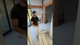 Finishing drywall Corner Bead with a Tomahawk SimcoeDrywall DrywallTips constructionhacks [upl. by Aynahs446]