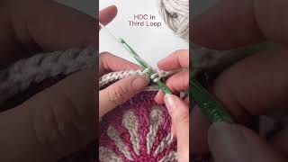 Crochet Stitch Tutorial Half Double Crochet in Third Loop crochet crochettutorial shortscrochet [upl. by Idnaj]