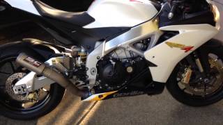 Aprilia rsv4 scproject CRT exhaust with baffle sound [upl. by Weibel530]