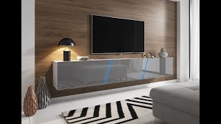 TVLowboard quotSpacequot hängend oder stehend inkl LED Beleuchtung [upl. by Adnahsar]