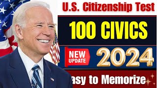 Full Answers 2024 USCIS Official 100 Civics Questions amp Answers 2024 US Citizenship Interview 2024 [upl. by Apfelstadt]